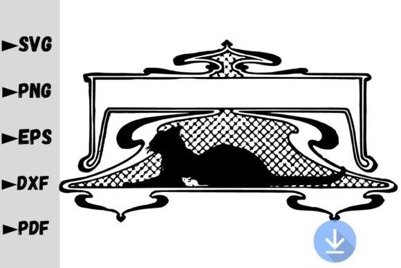 Black Cat and White Mouse SVG