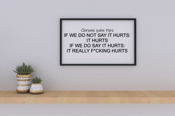 Chronic Pain Tips Embroidery Design